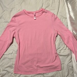 ❗️SOLD❗️Skims Cotton Jersey Long Sleeve T-Shirt Cotton Candy